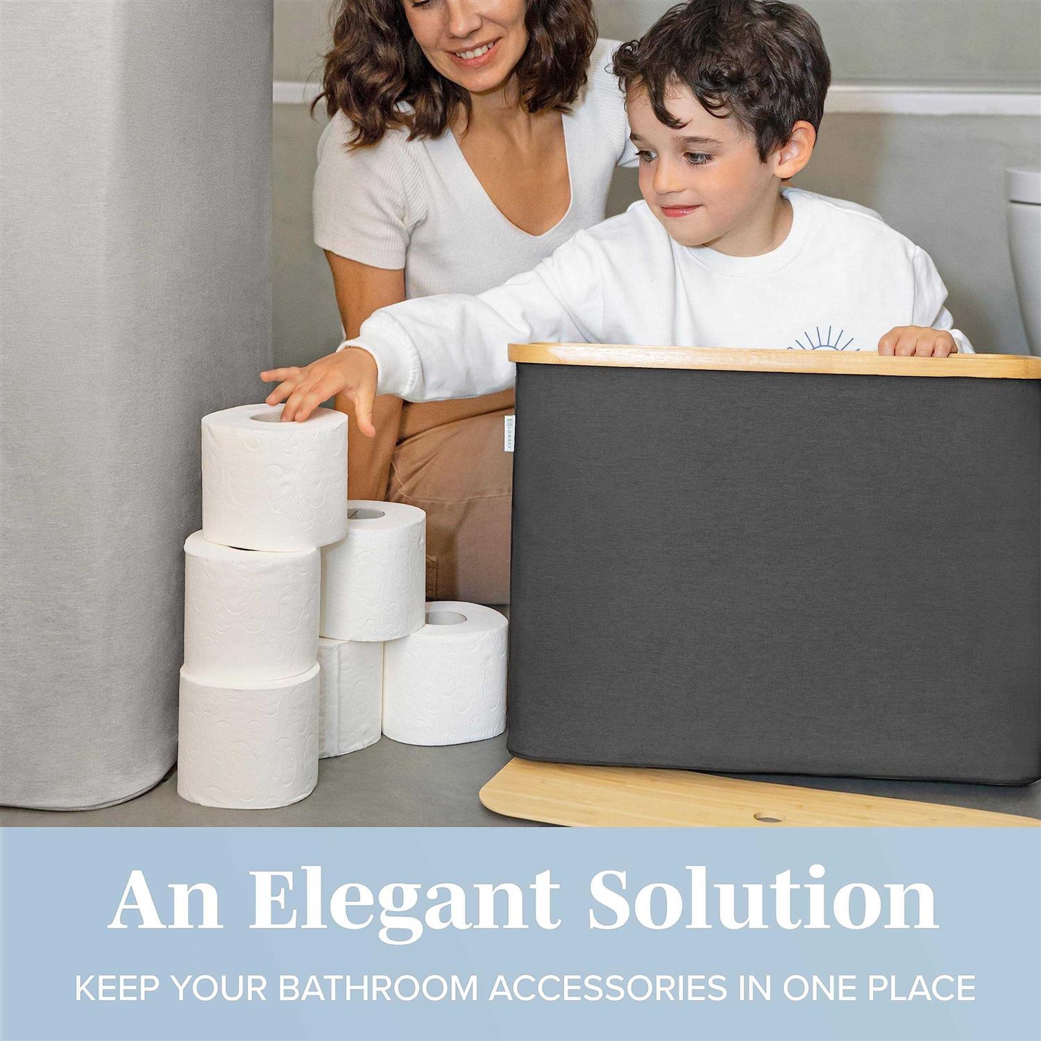 Lonbet Toilet Paper Basket Toilet Paper Storage The Ultimate Bathroom Organizer - Image 3