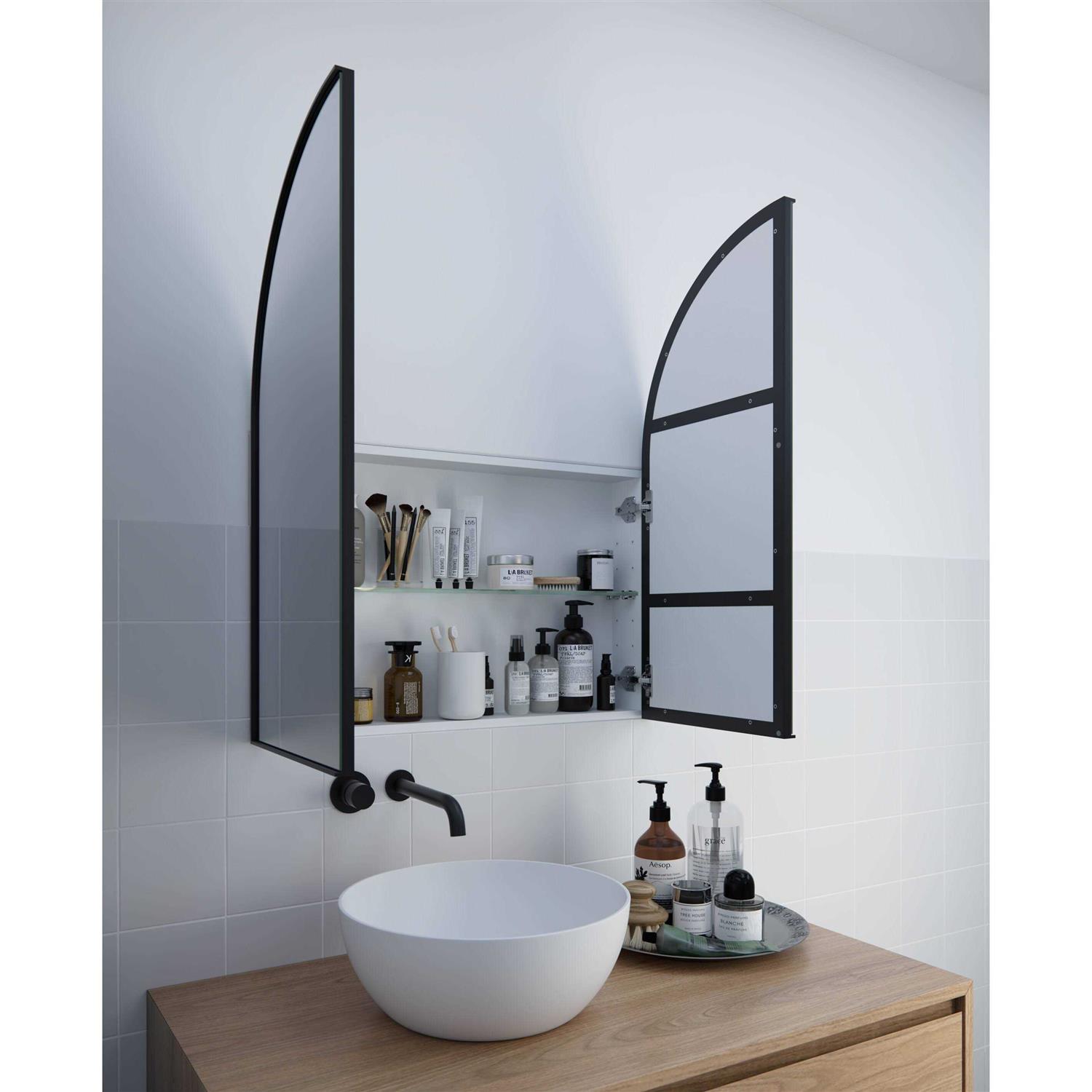 Glass Warehouse Stainless Steel Arch Medicine Cabinet - Image 4