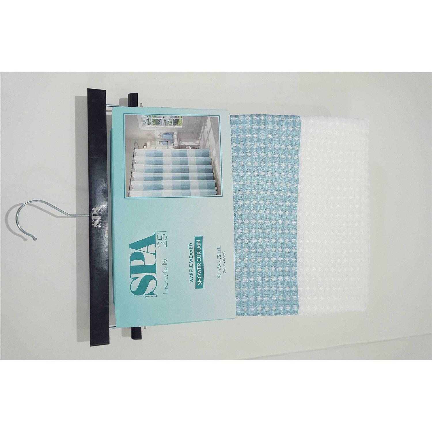 Dainty Home Ombre Waffle Weave Fabric Shower Curtain - Image 3