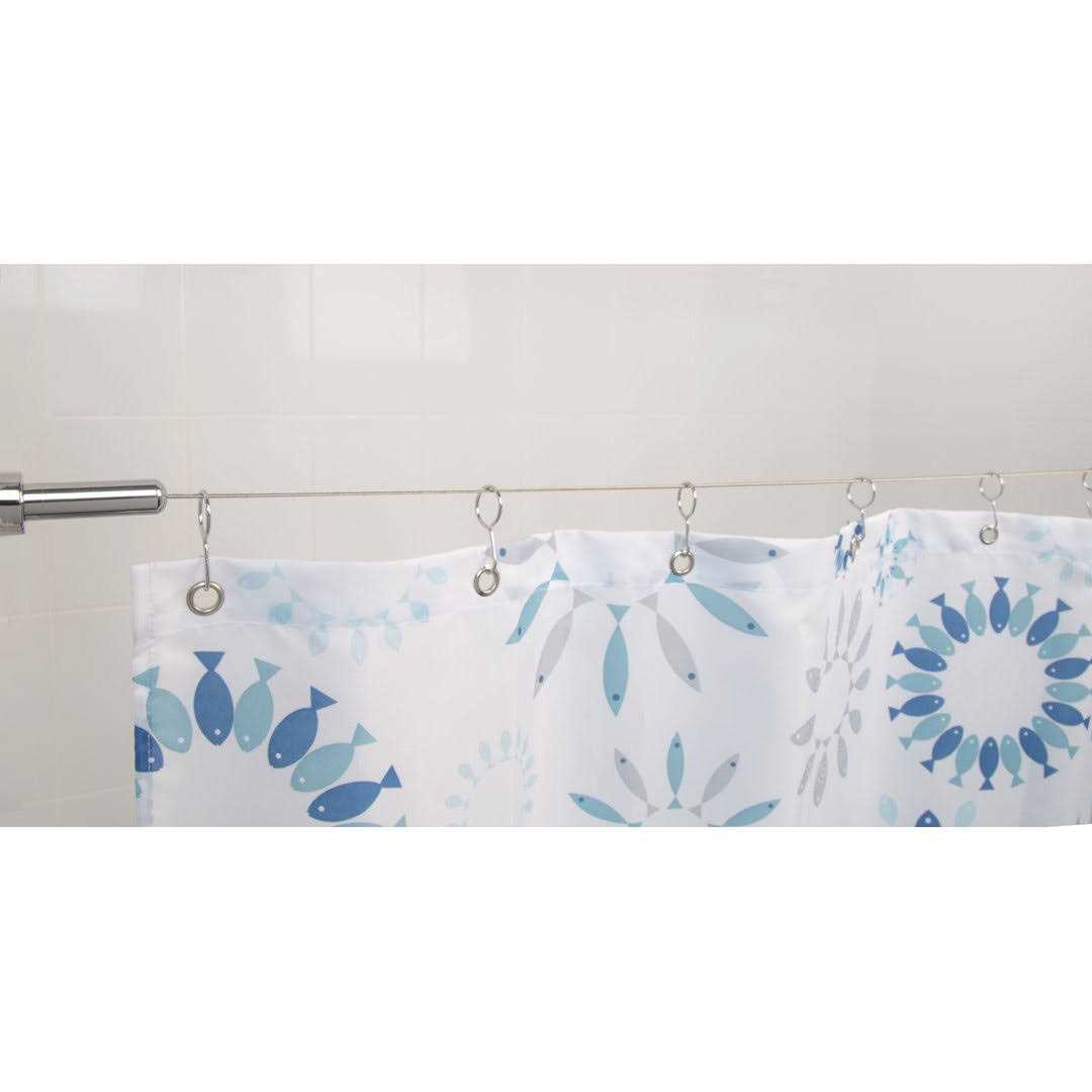 Croydex Wireline 118.11 in. Shower Curtain Rod - Image 4