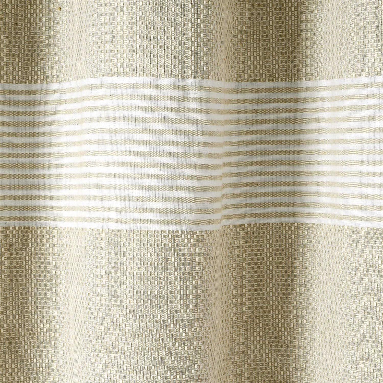 Lush Decor Tucker Stripe Yarn Dyed Cotton Knotted Tassel Shower Curtain - Image 5