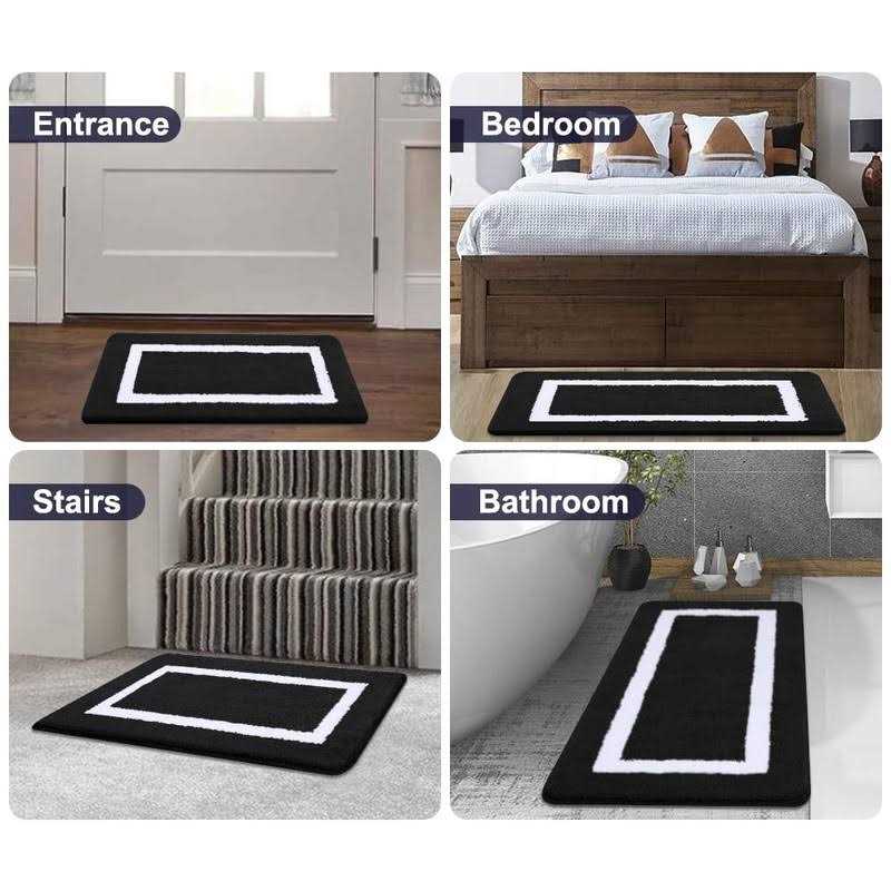 Kitinjoy Luxury Bathroom Rug Mat Super Soft Water Absorbent Microfiber Bath Rug - Image 5