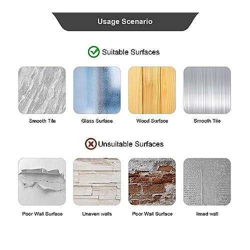 LADYMOON Adhesive Curtain Rod Holder,Transparent Tension Bracket,No Drilling - Image 3