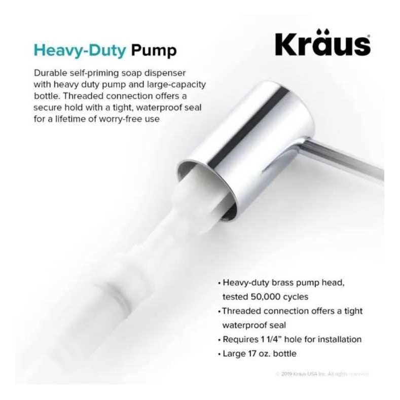 Kraus Kitchen Soap and Lotion Dispenser in Brushed KSD-43BG - Image 5