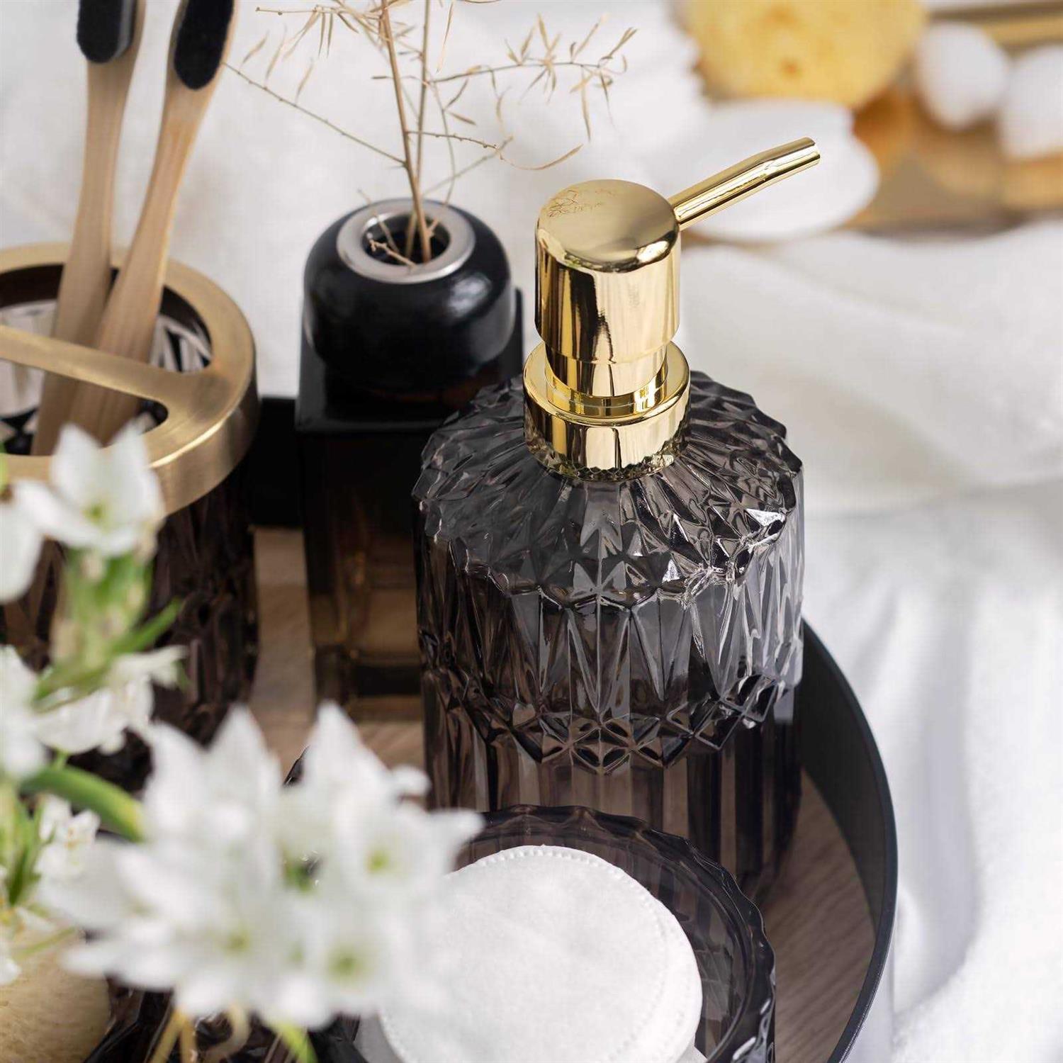 EMPO 6PCS Bathroom Clear Glass Accessories Set - Image 4