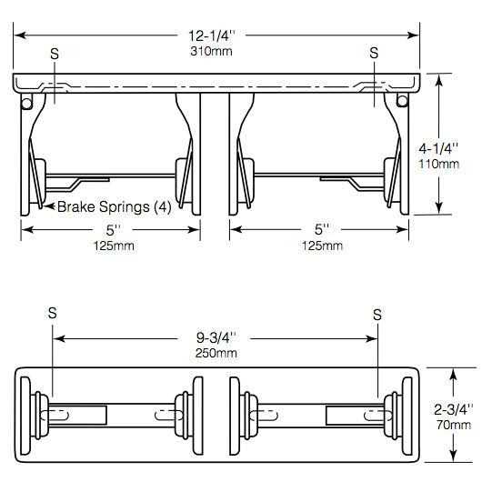 Bobrick B-265 Vandal-Resistant Toilet Tissue Dispenser - Image 3