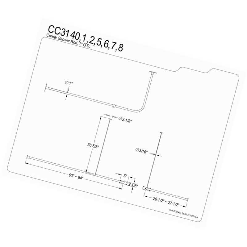 Kingston Brass Corner Shower Rod - Image 5