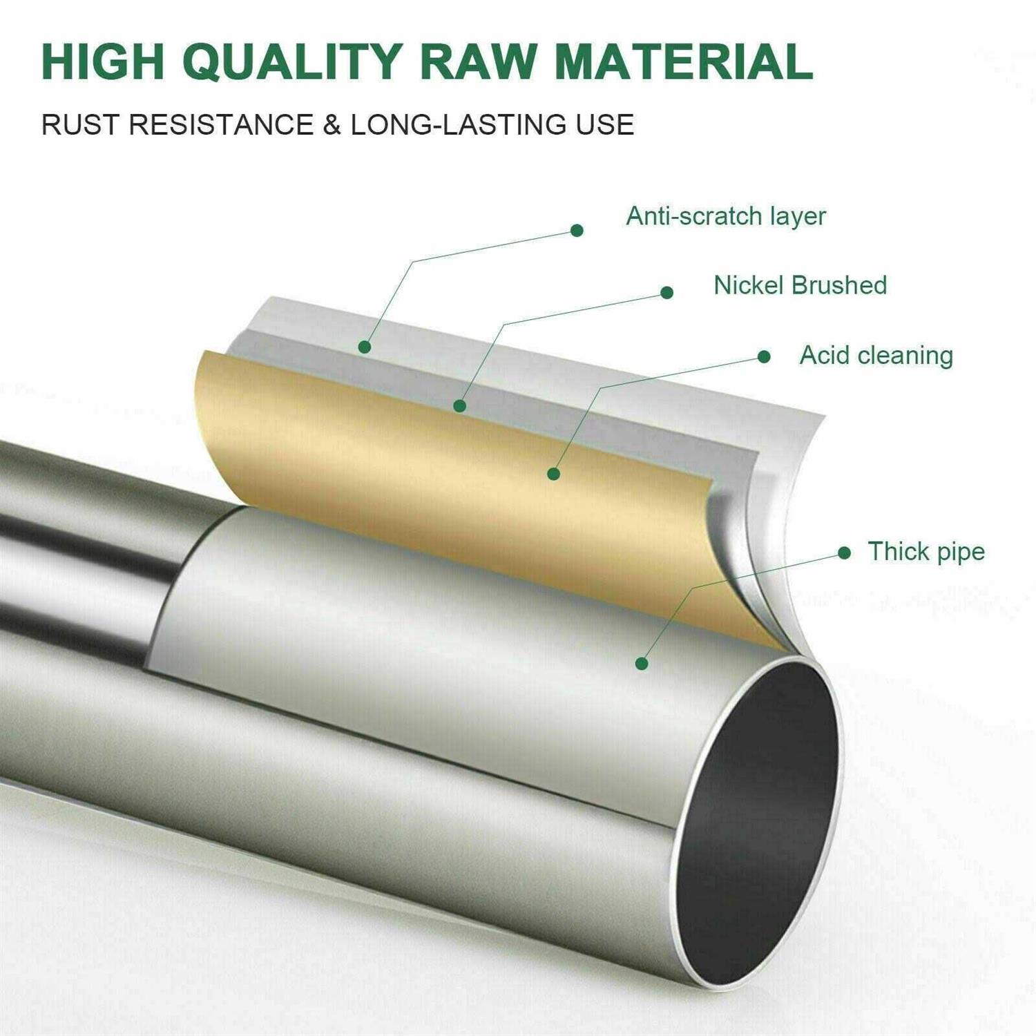 N Urbanest 1 inch No Drilling Shower Closet Window Tension Rod - Image 4