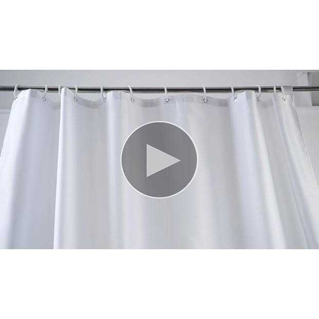 WellColor Fabric Shower Curtain Liner Water Repellent Bathroom Shower Spa Hotel - Image 5
