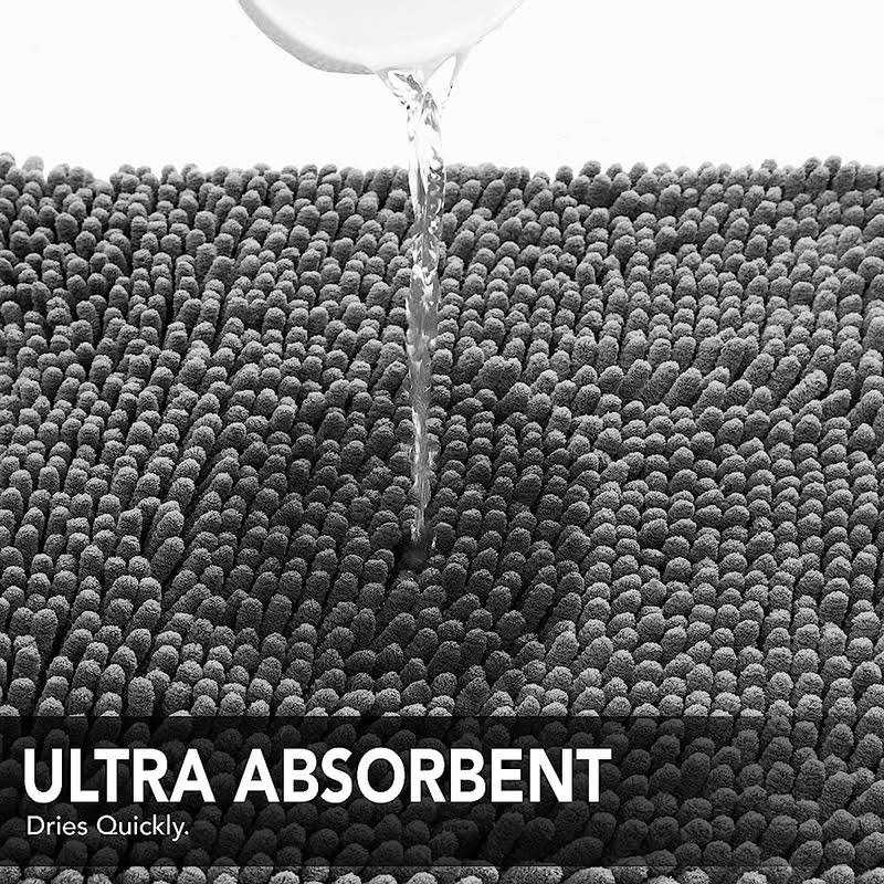 Deconovo Bath Soft Plush Chenille Absorbent Bathroom Rugs - Image 4