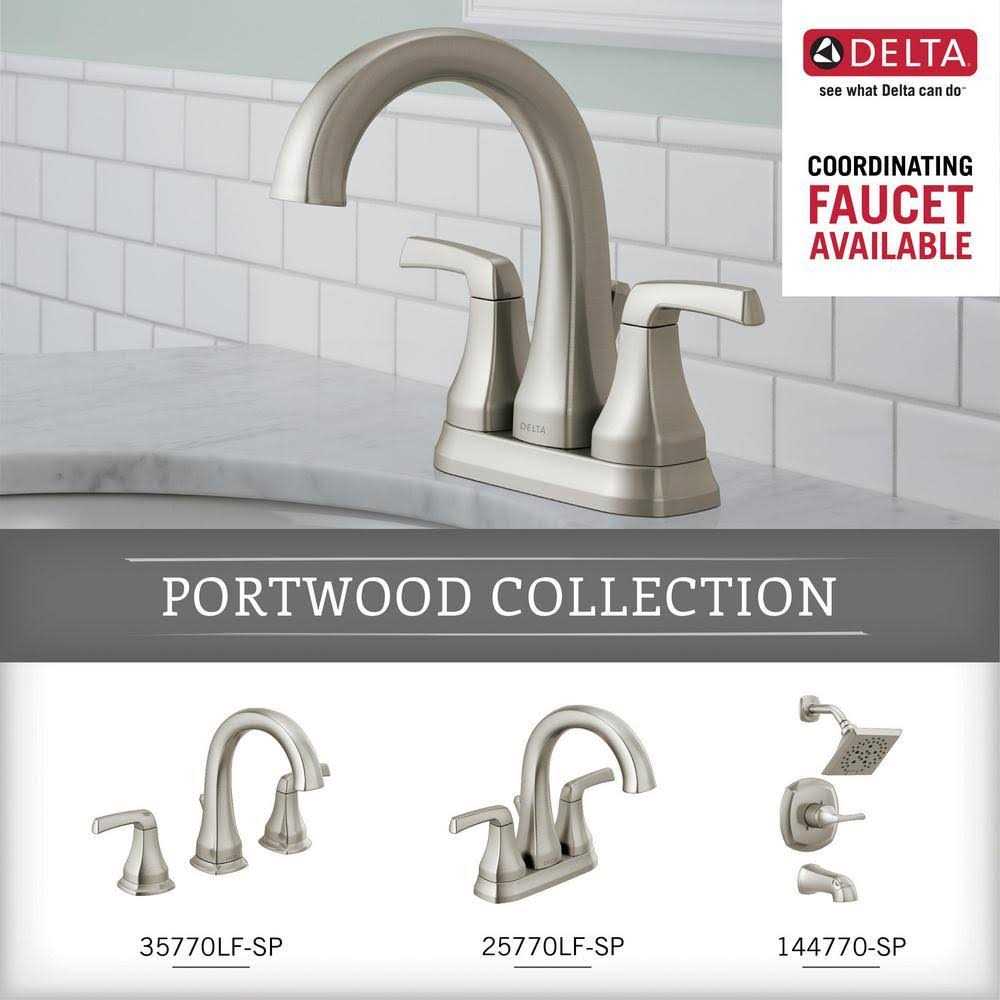 Delta Pwd64-bn Portwood 4 Piece Bath Accessory Set Satin Nickel Finish - Image 3