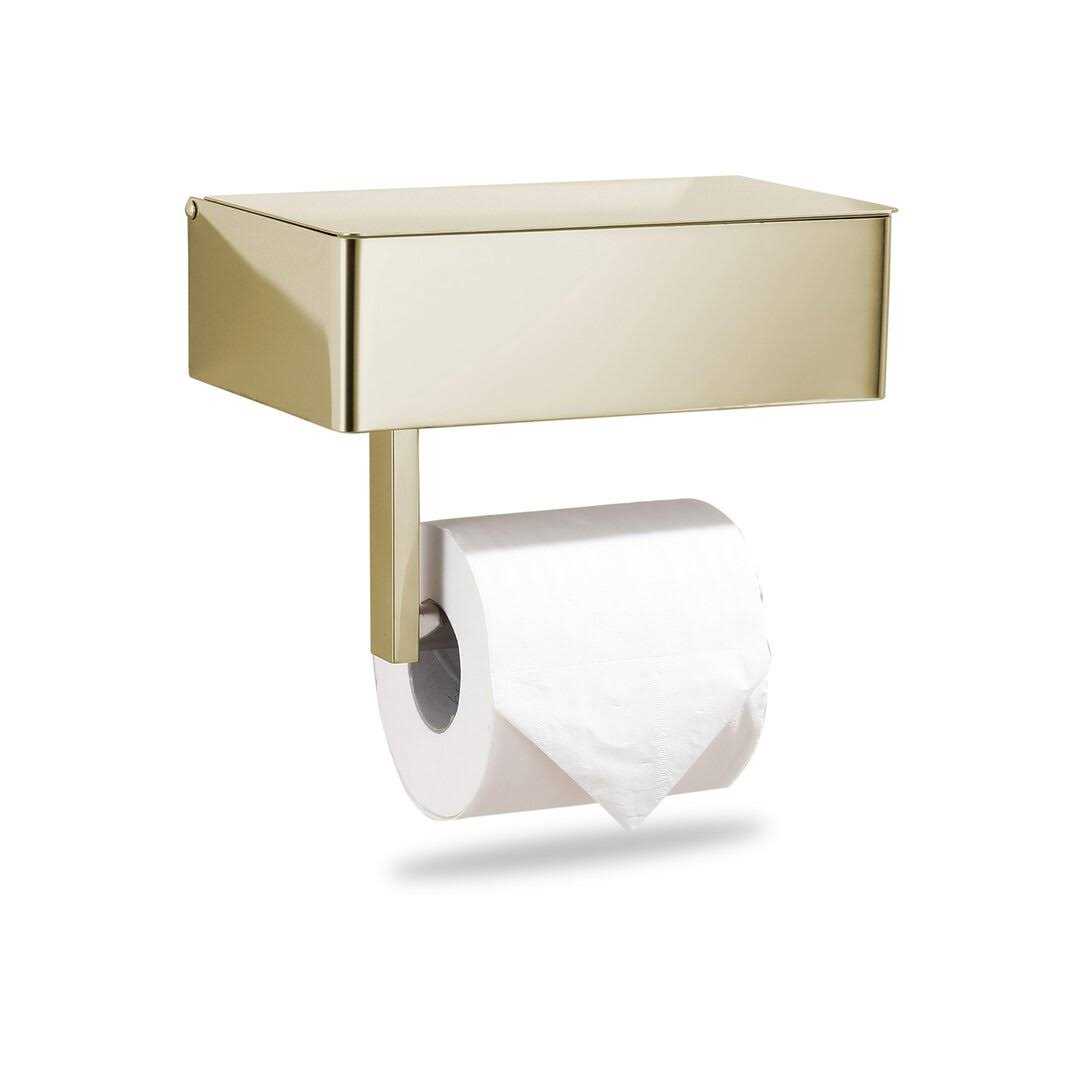 Day Moon Designs Toilet Paper Holder with Shelf Flushable Wipes Dispenser & Storage fits any Bathroom - Image 5