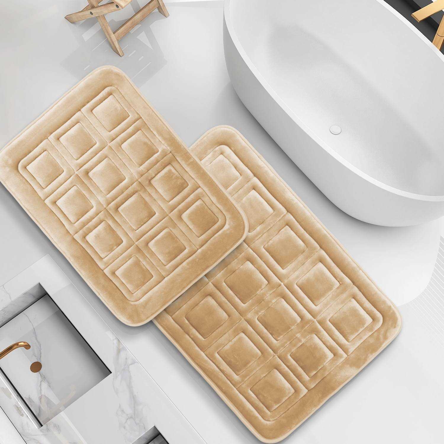 Clara Clark Bathroom Rugs, Velvet Memory Foam Bath Mat, Ultra Soft Non Slip and Absorbent - Image 4