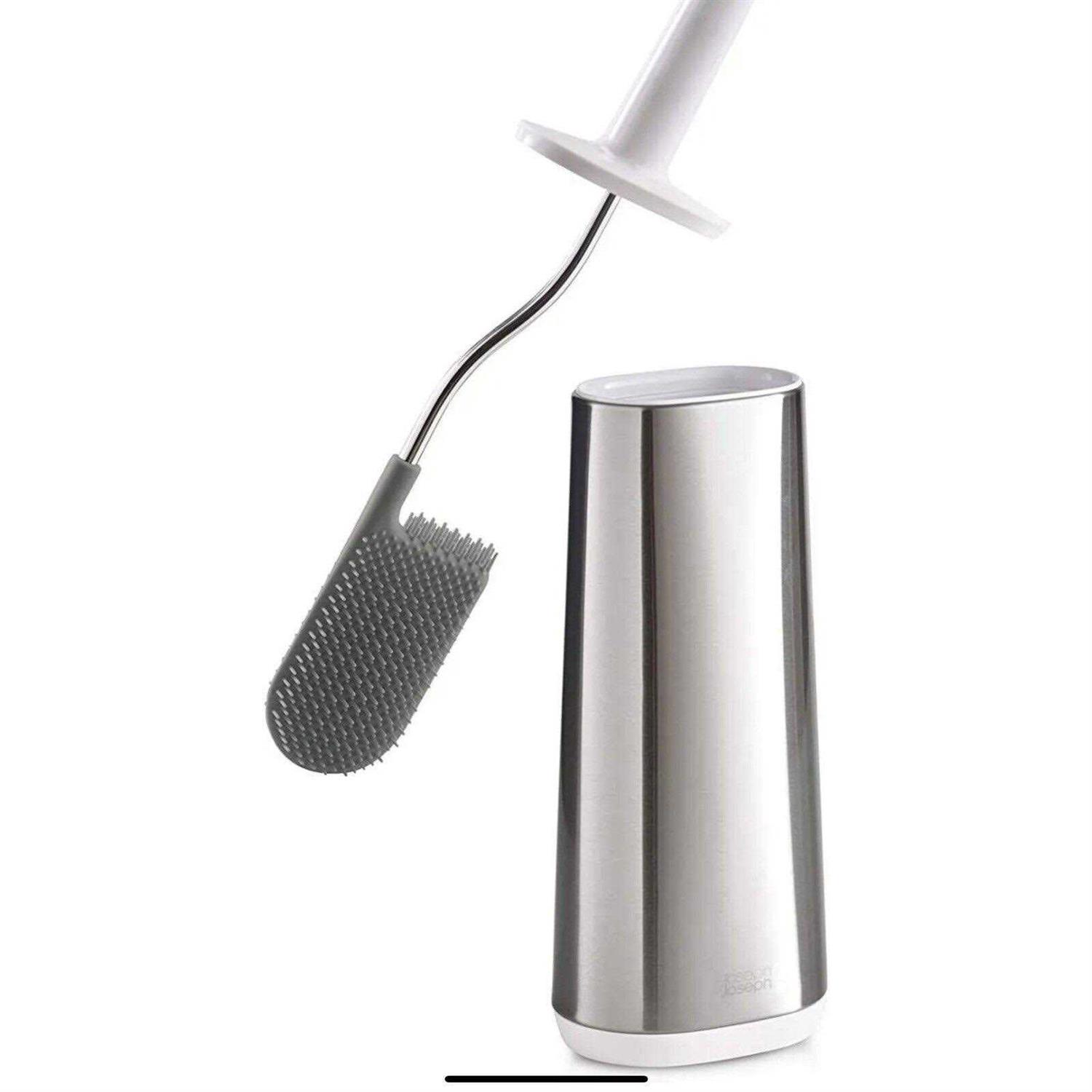 Joseph Joseph EasyStore Plus Toilet Paper Holder with Flex Steel Toilet Brush - Image 5