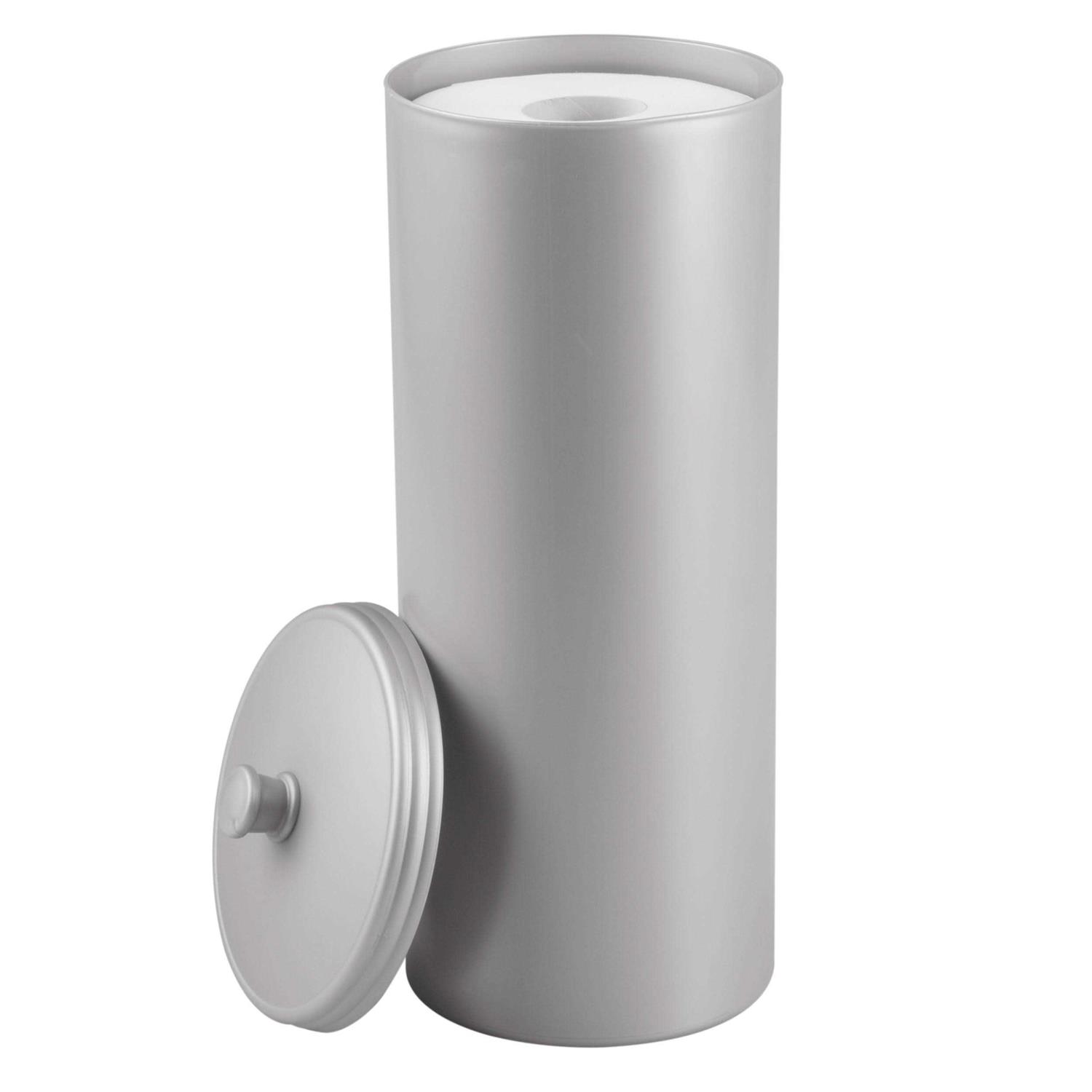 iDesign Kent Bathware, Free Standing Toilet Paper Roll Holder for Bathroom Storage - Gray - Image 4