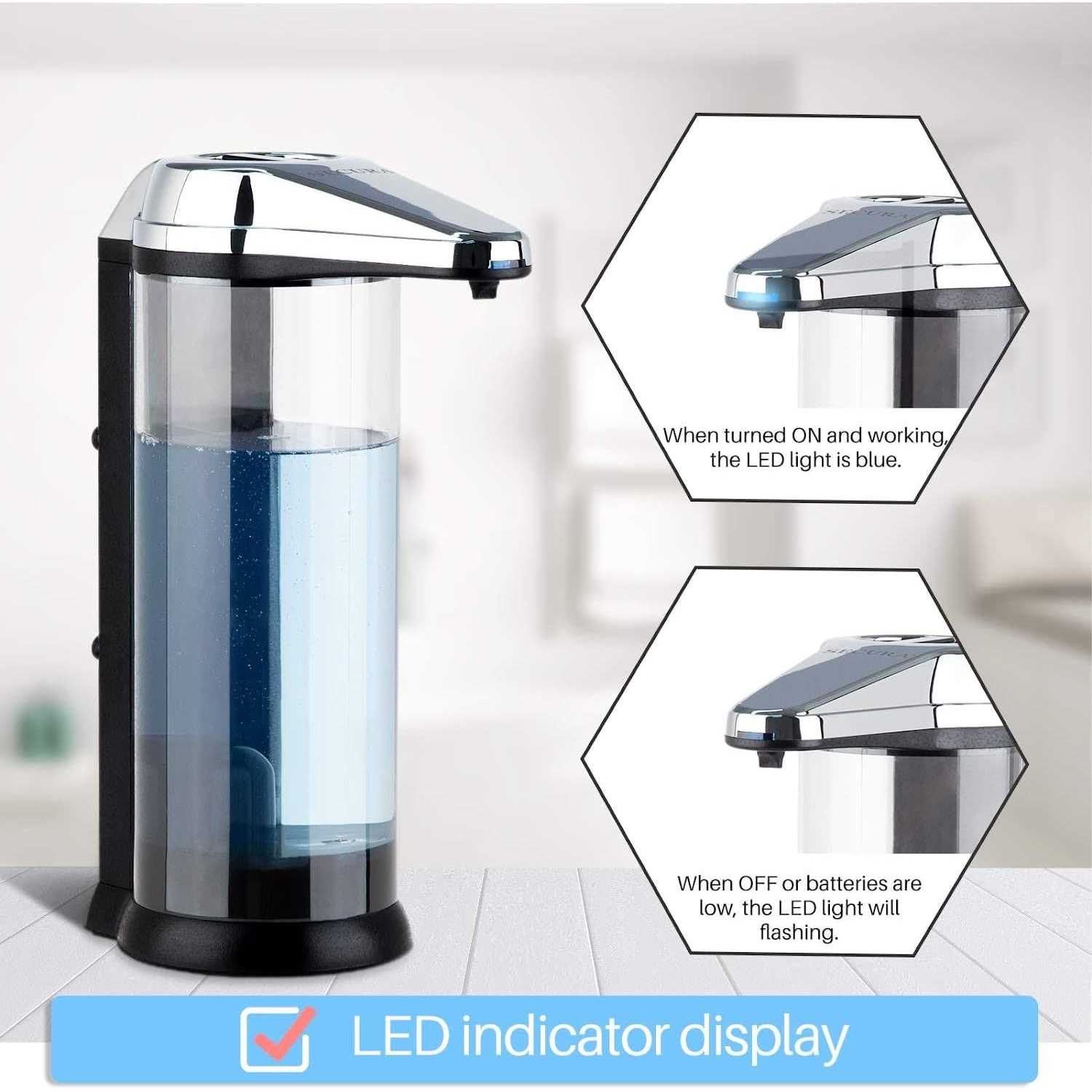 Secura Premium Touchless Battery Operated Electric Automatic Soap Dispenser - Image 3