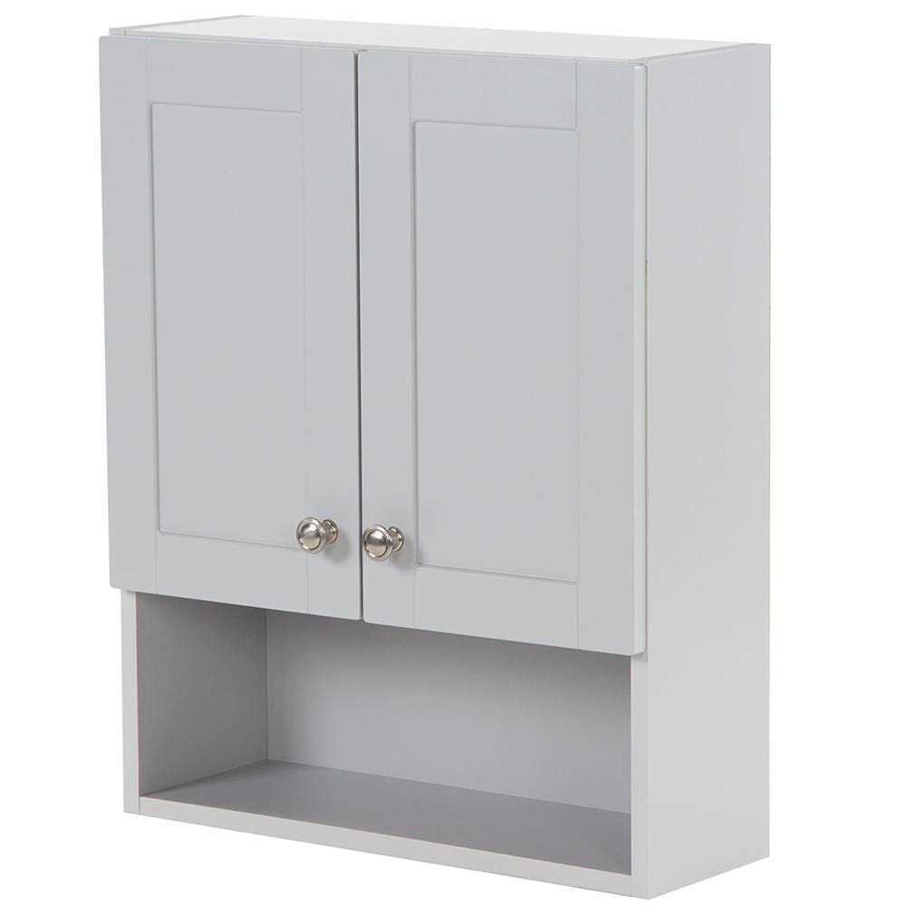 Glacier Bay Lancaster 21 in. W x 8 in. D x 26 in. H Surface-Mount Shaker Bathroom Storage Wall Cabinet - Image 4