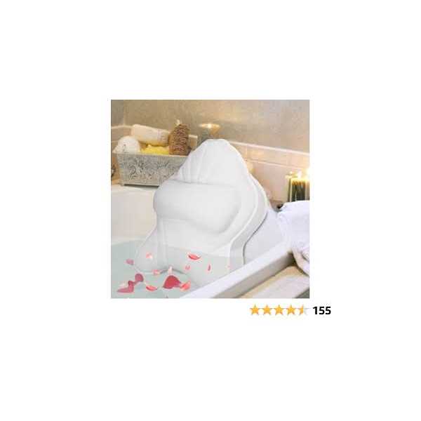 Poemland Extra Thick Large Bath Pillow with Neck,Back,Head Support for Bathtub - Image 5