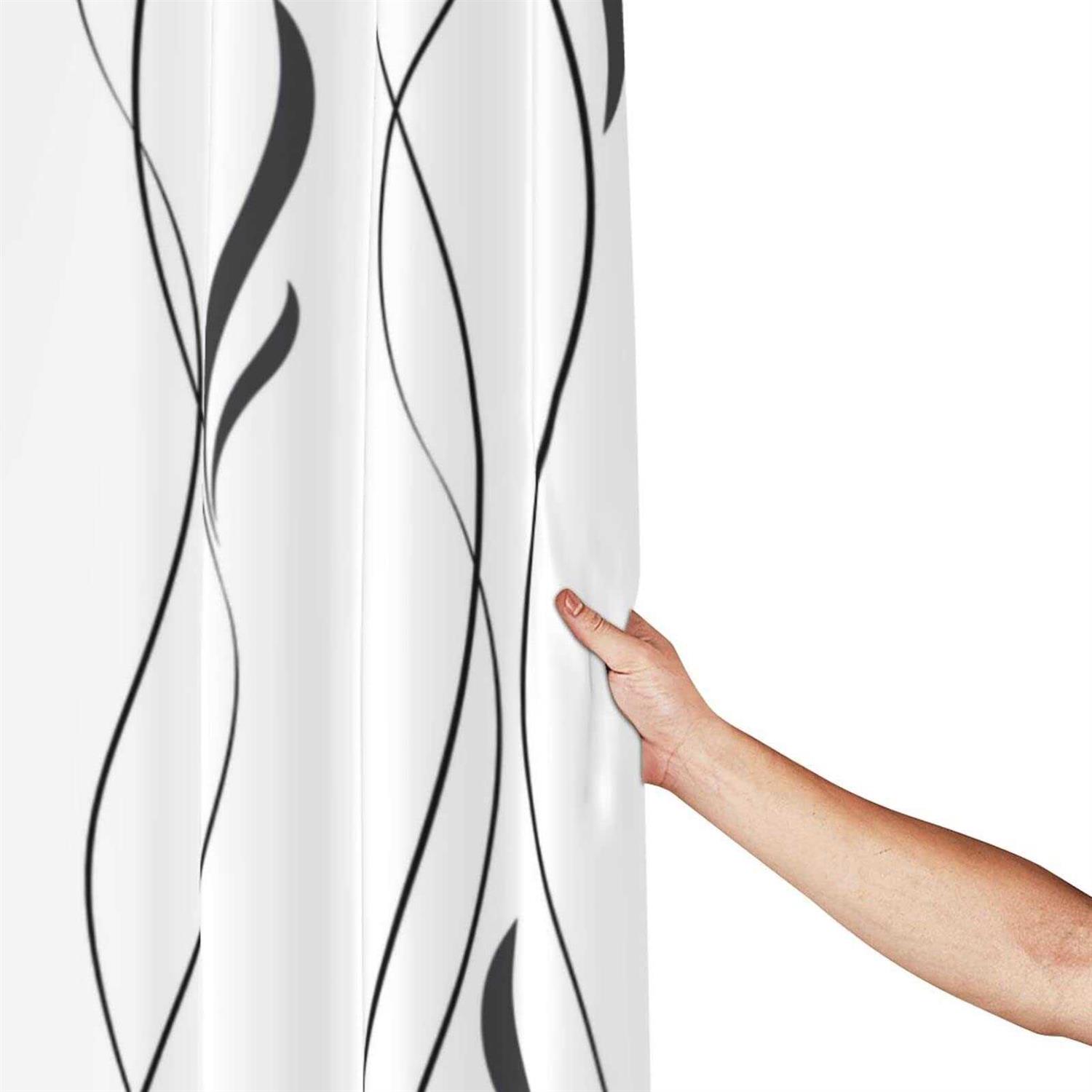 Grey and White Fabric Shower Bathroom - Image 3