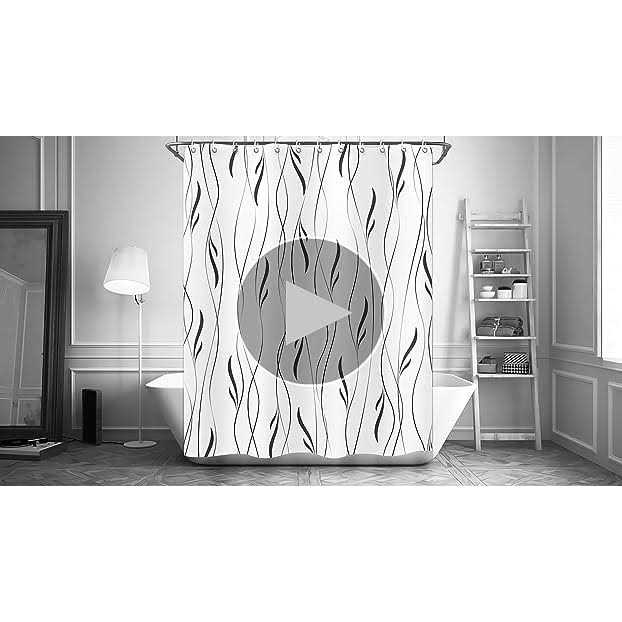 Grey and White Fabric Shower Bathroom - Image 4