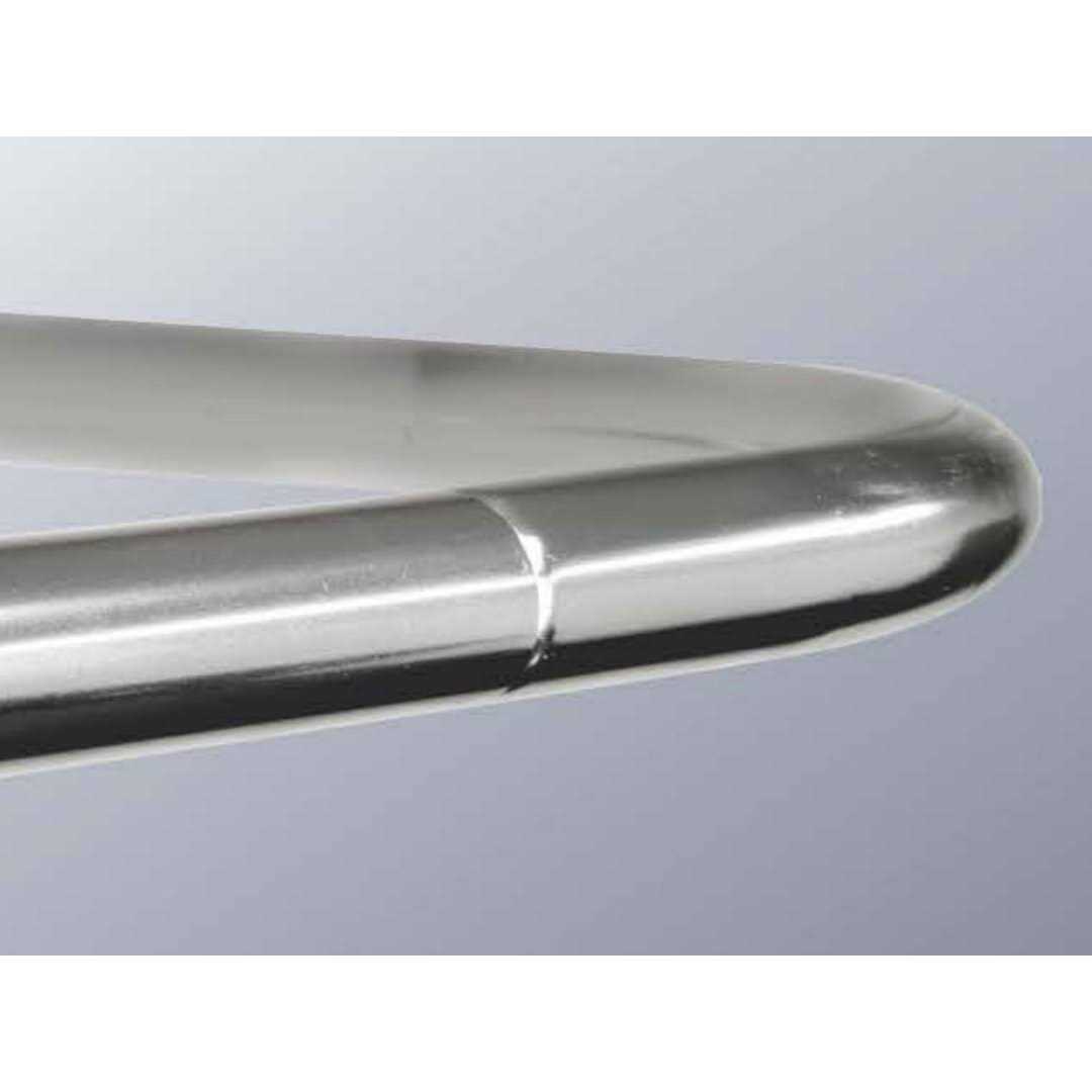 Hudson Brass Works D-Shaped Shower Curtain Rod for bathroom with Ceiling Support - Image 3