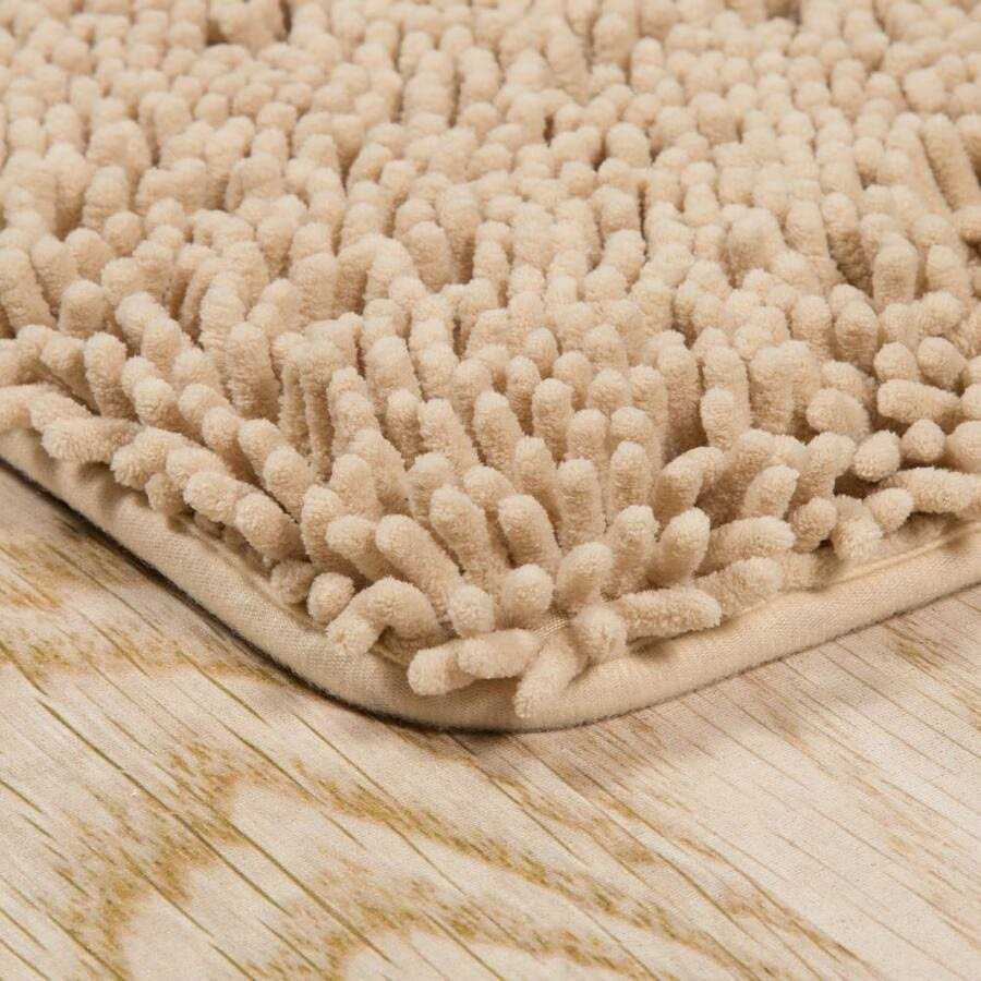 Lavish Home 2 Piece Memory Foam Shag Bath Mat - Image 3