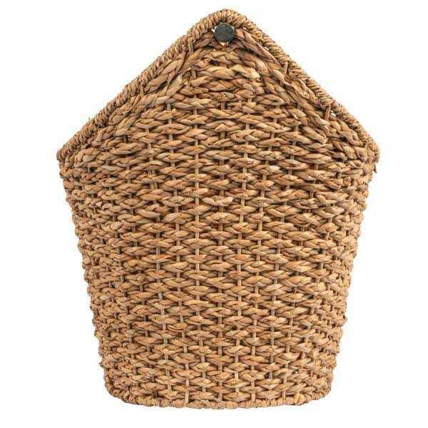 Storied Home Bankuan Braided Oval Toilet Paper Basket with Wood Bar - Image 3