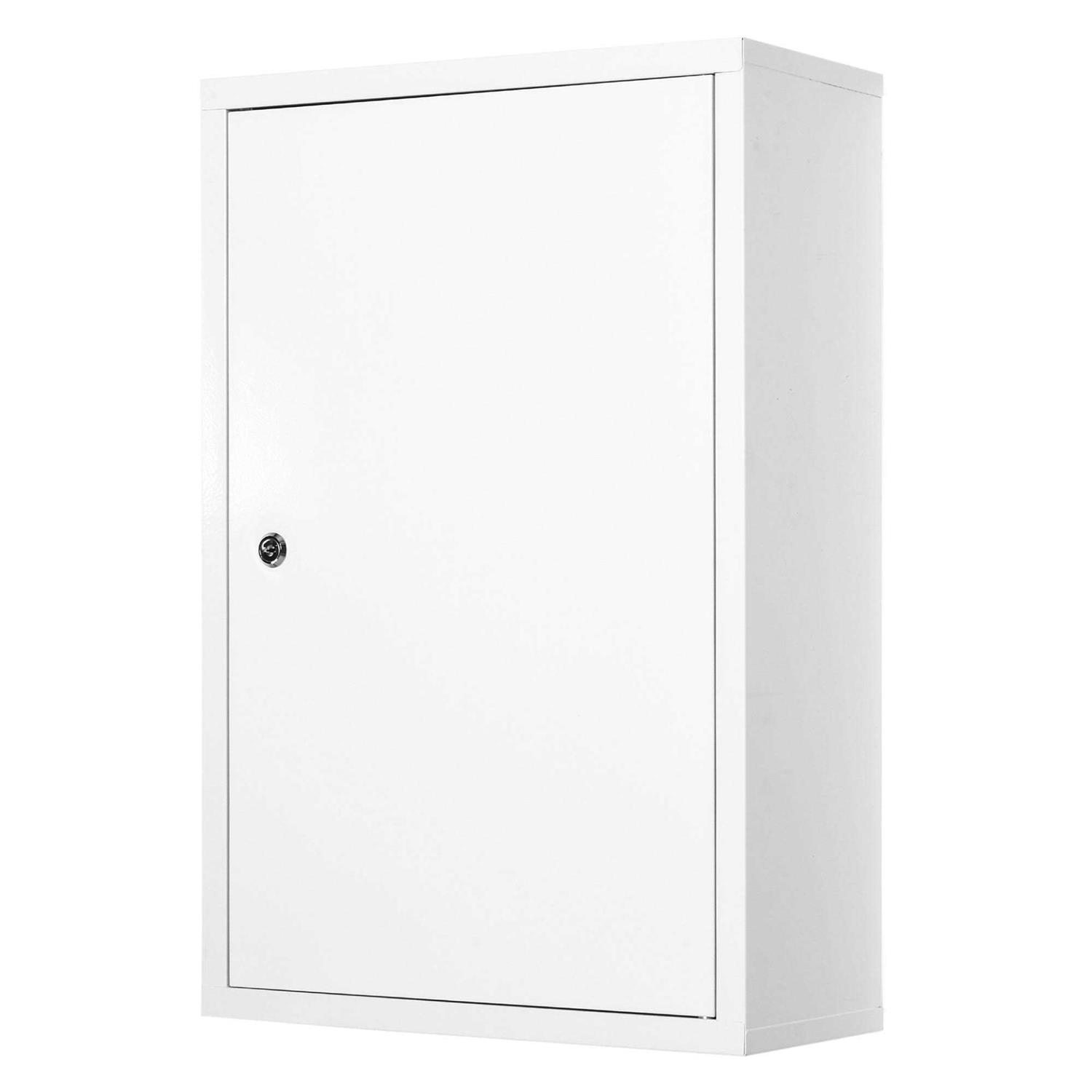 kleankin Steel Wall Mount Medicine Cabinet 3 Tier Emergency Box for Bathroom Kitchen - Image 4