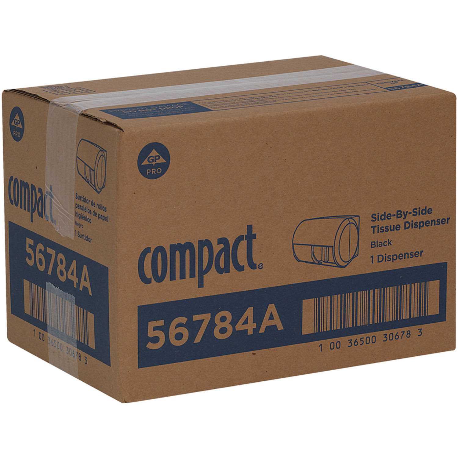 Georgia Pacific Compact Coreless Side-by-Side 2-Roll Tissue Dispenser 56784A - Image 5