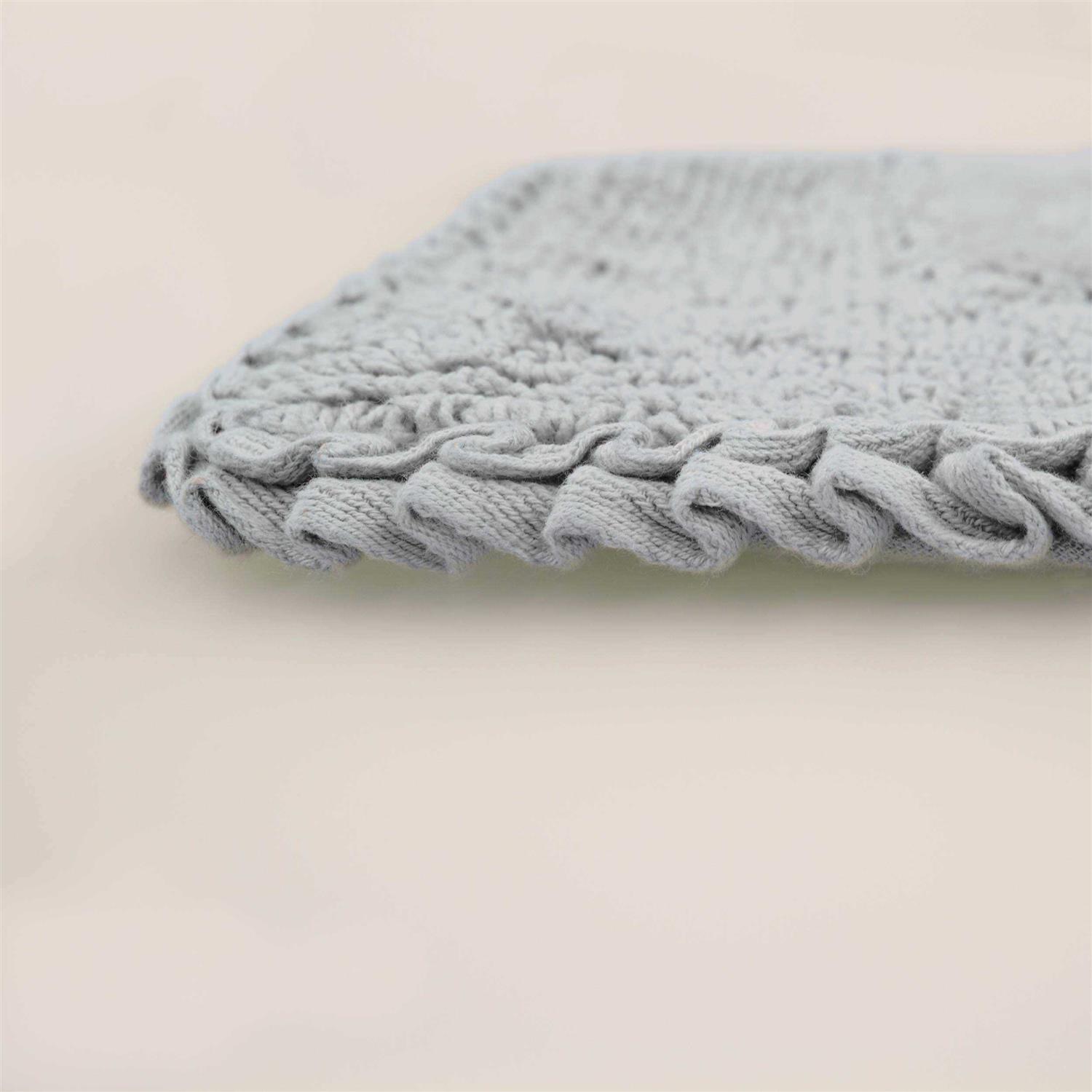 Laura Ashley Ruffle Cotton Bath Rug - Image 3