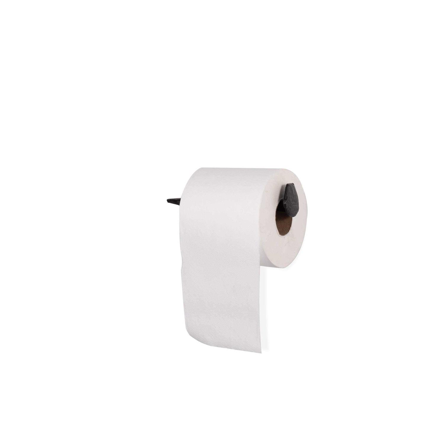 Rustic State Motris Wall Mount Railroad Spike Cast Iron Bathroom Toilet Paper Holder - Image 3