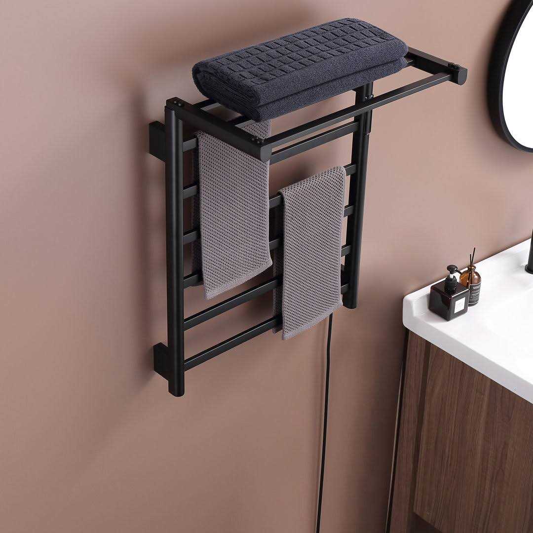 Langsun FK08 Wall Mount Electric Heated Towel Warmer Finish - Image 5