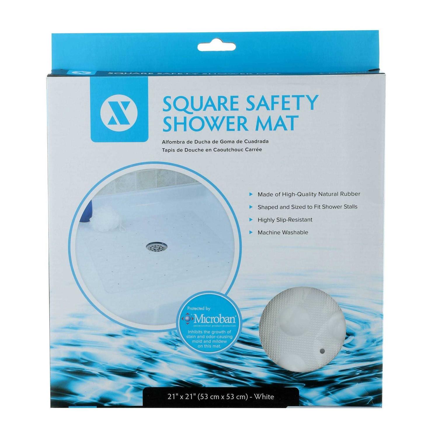 Slipx Solutions Rubber Non-Slip Square Shower Mat with Microban - Image 4