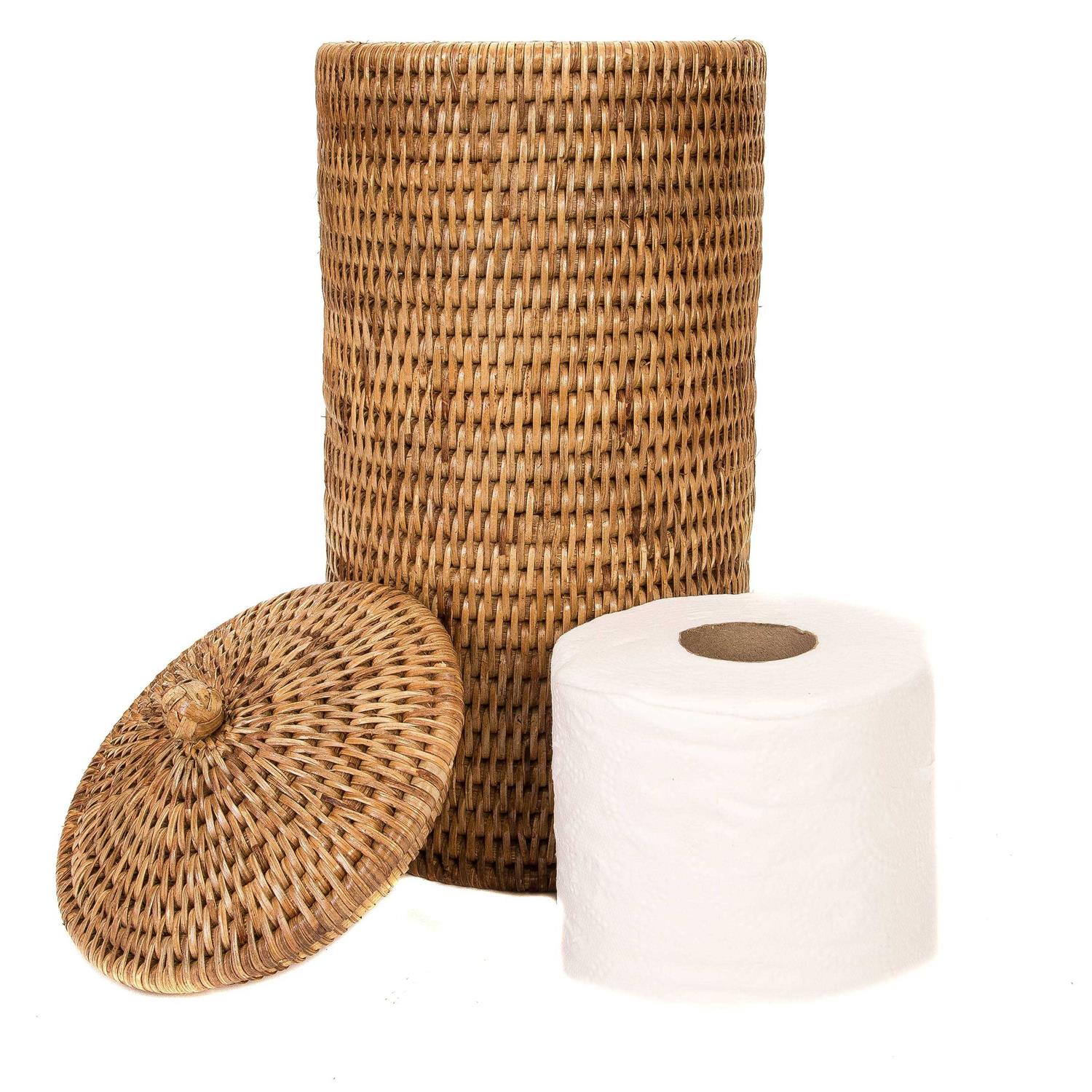 Artifacts Rattan Double Toilet Roll Holder - Image 3