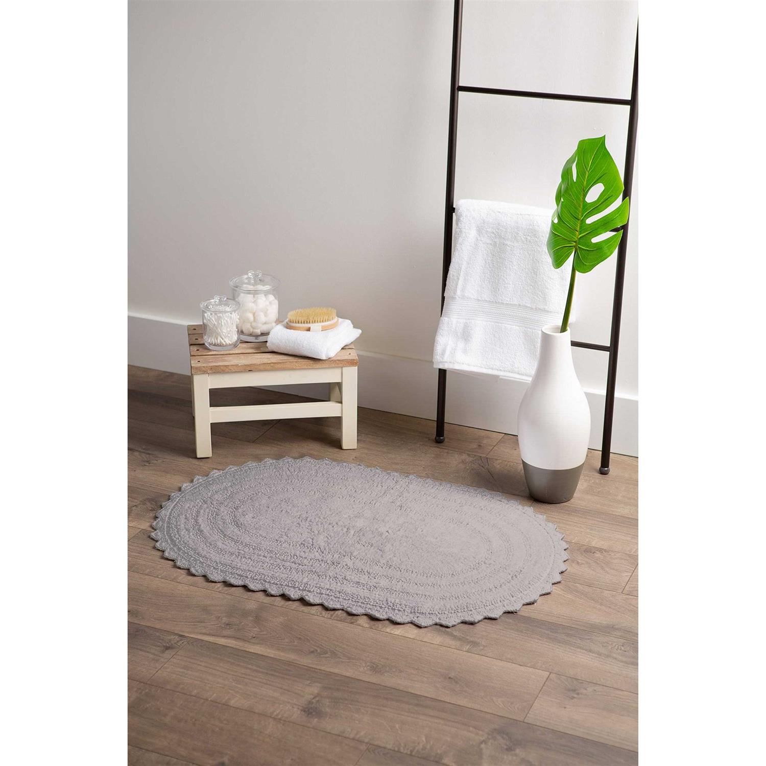 DII Oval Crochet Bath Mat - Image 3