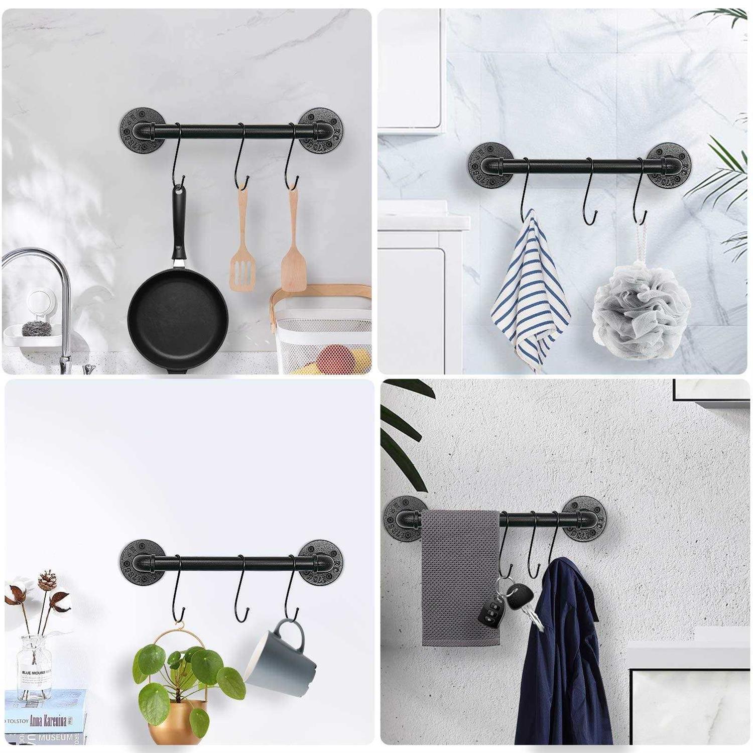 Jeasor Industrial Pipe Towel Rack Towel Bar - Image 3