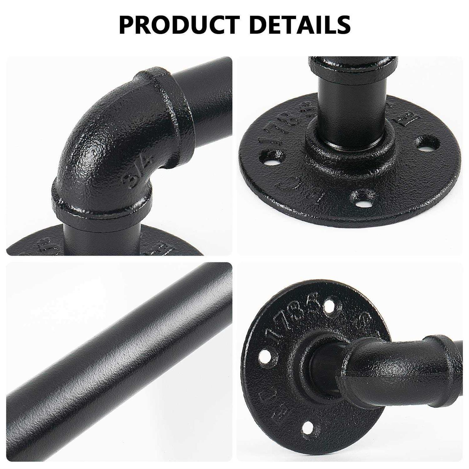 Jeasor Industrial Pipe Towel Rack Towel Bar - Image 5