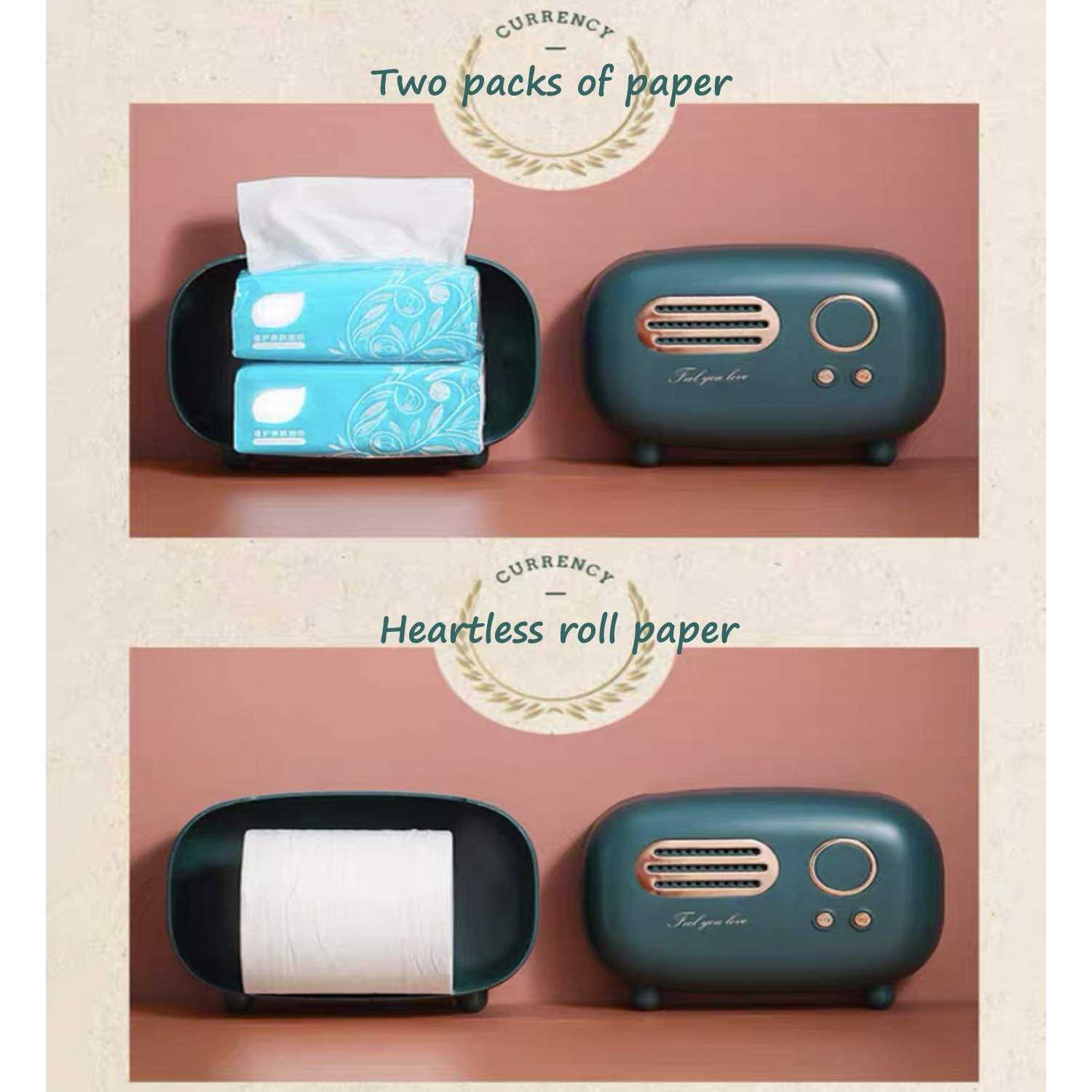Retro Radio Shape Tissue Cover Box , Practical and Cute for Kitchen ,bathroom Va - Image 3