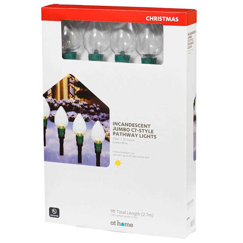 At Home 10-Count Clear C7 Bulb Lawn Stakes - Image 3
