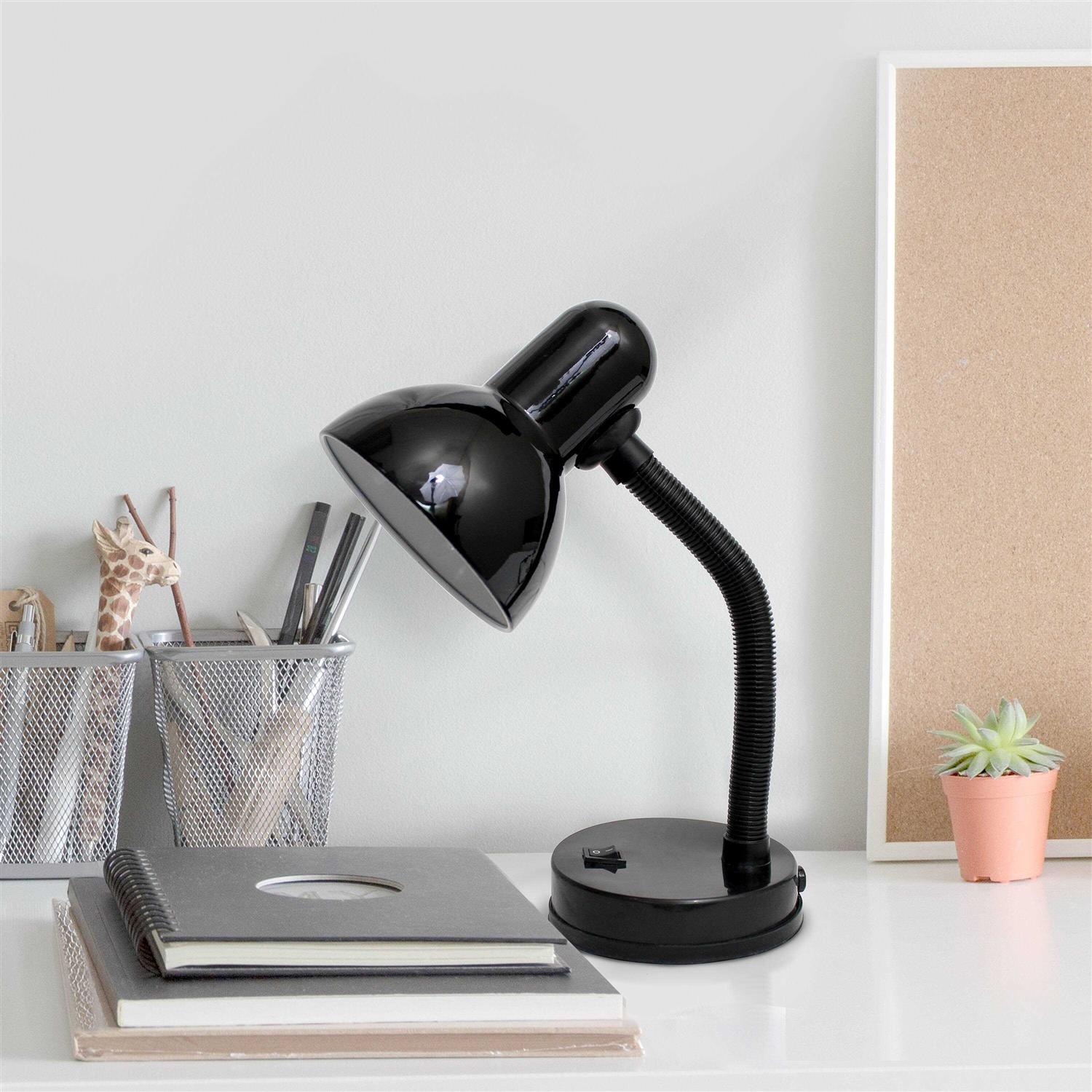 Simple Designs Basic Metal Desk Lamp with Flexible Hose Neck - Image 3