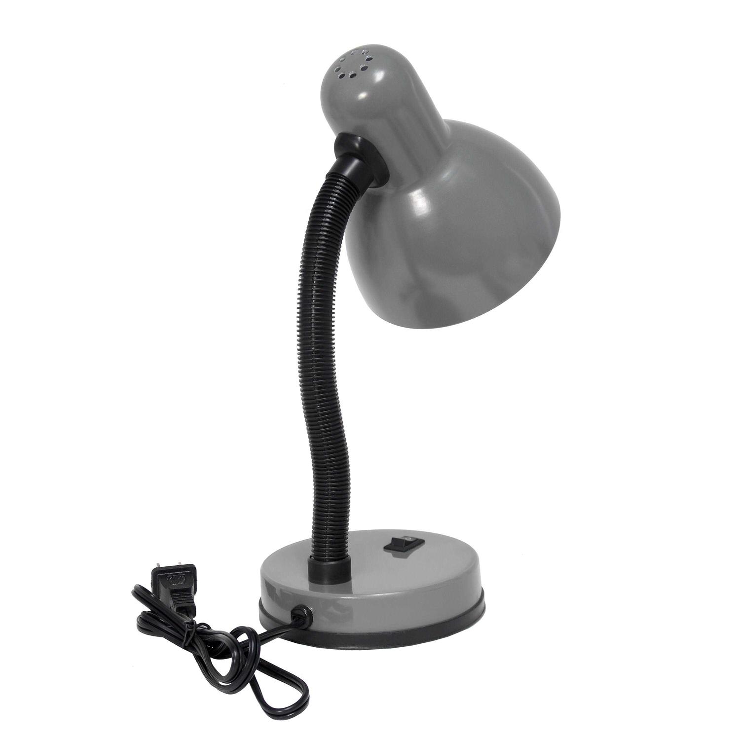 Simple Designs Basic Metal Desk Lamp with Flexible Hose Neck - Image 4