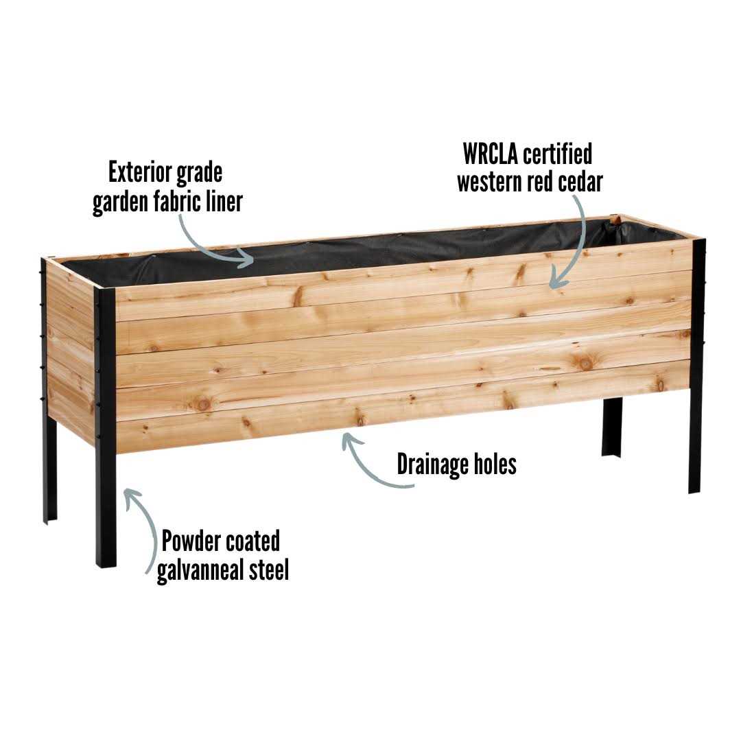 Cedar Planters Cedar 18 x Raised Garden Bed - Image 4
