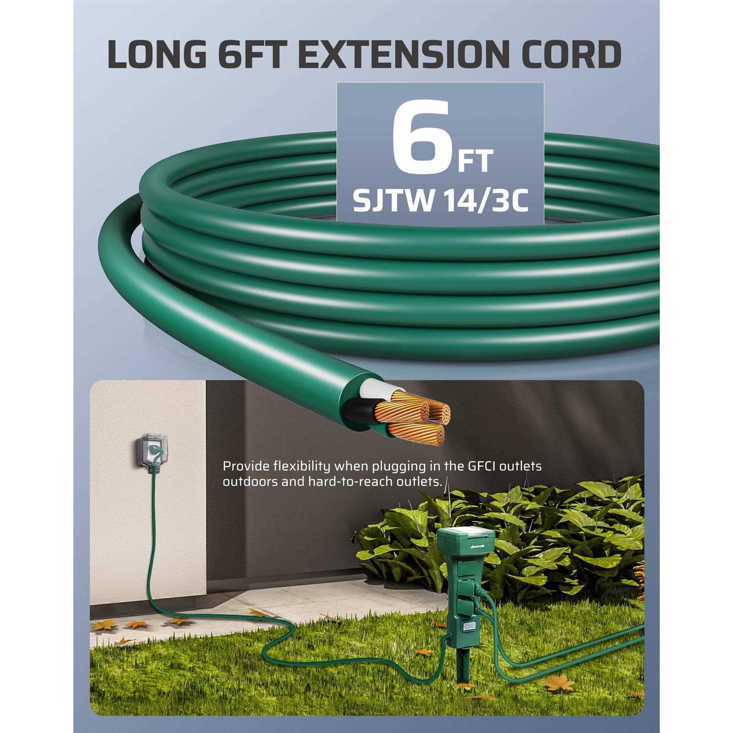 DEWENWILS Outdoor Power Stake Timer Waterproof 100FT Remote Control Outlet Timer - Image 4