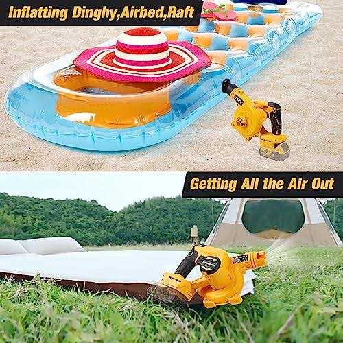 Cordless Leaf Blower for Dewalt 20V Max Battery,Electric Jobsite Air Blower with Brushless Motor,6 Variable Speed Up to 180MPH,2-in-1 Handle - Image 4