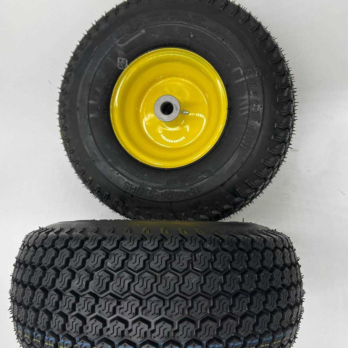 Set of 2 15x6.00-6 Lawn Mower Tire and Rim - Image 4