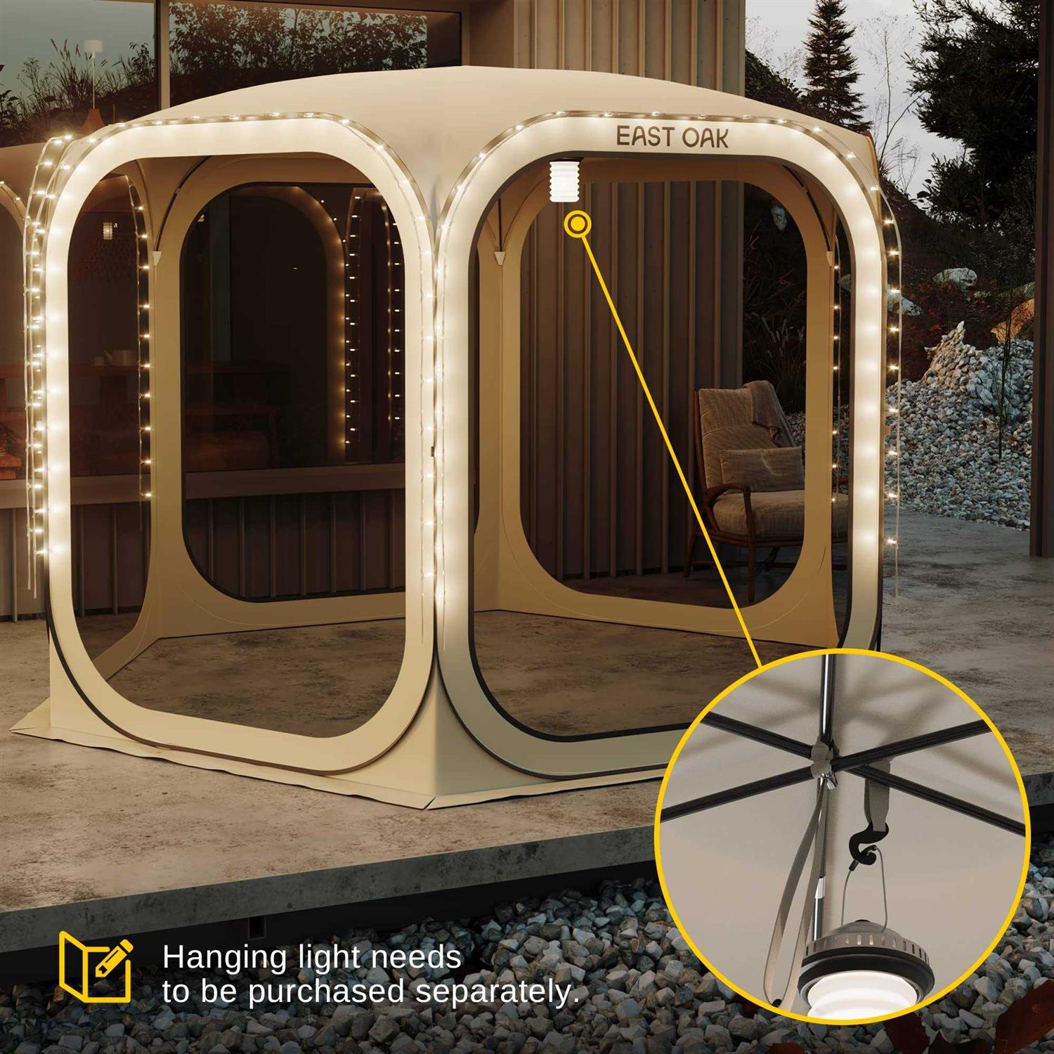 EAST OAK Screen House Tent Pop-Up Portable Screen Room Canopy Instant Screen Tent - Image 3