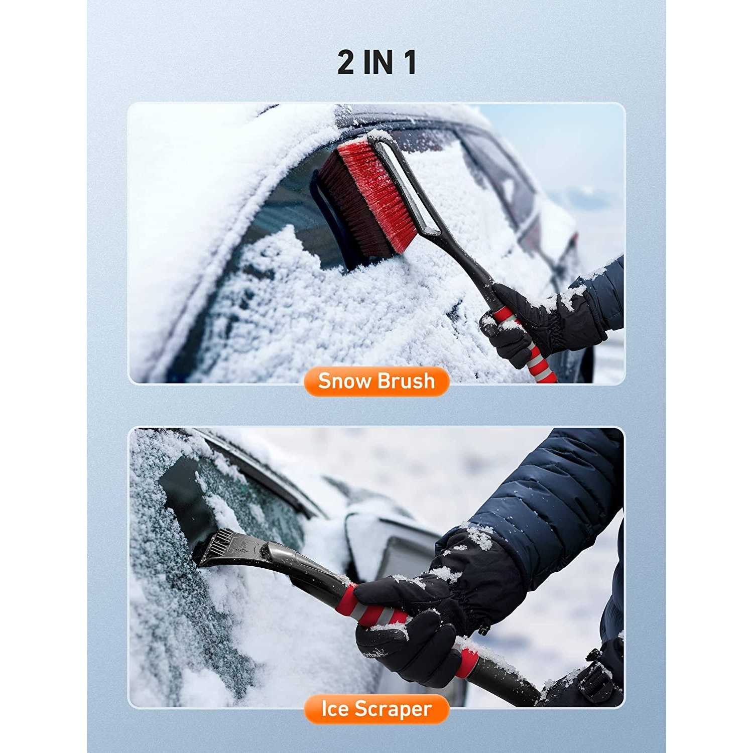 Astroai 27 inch Snow Brush and Detachable Ice Scraper with Ergonomic Foam Grip for Cars - Image 5