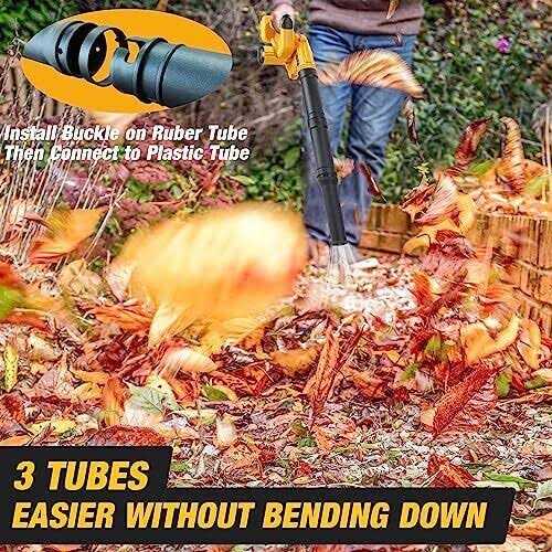 Cordless Leaf Blower for Dewalt 20V Max Battery,Electric Jobsite Air Blower with Brushless Motor,6 Variable Speed Up to 180MPH,2-in-1 Handle - Image 4