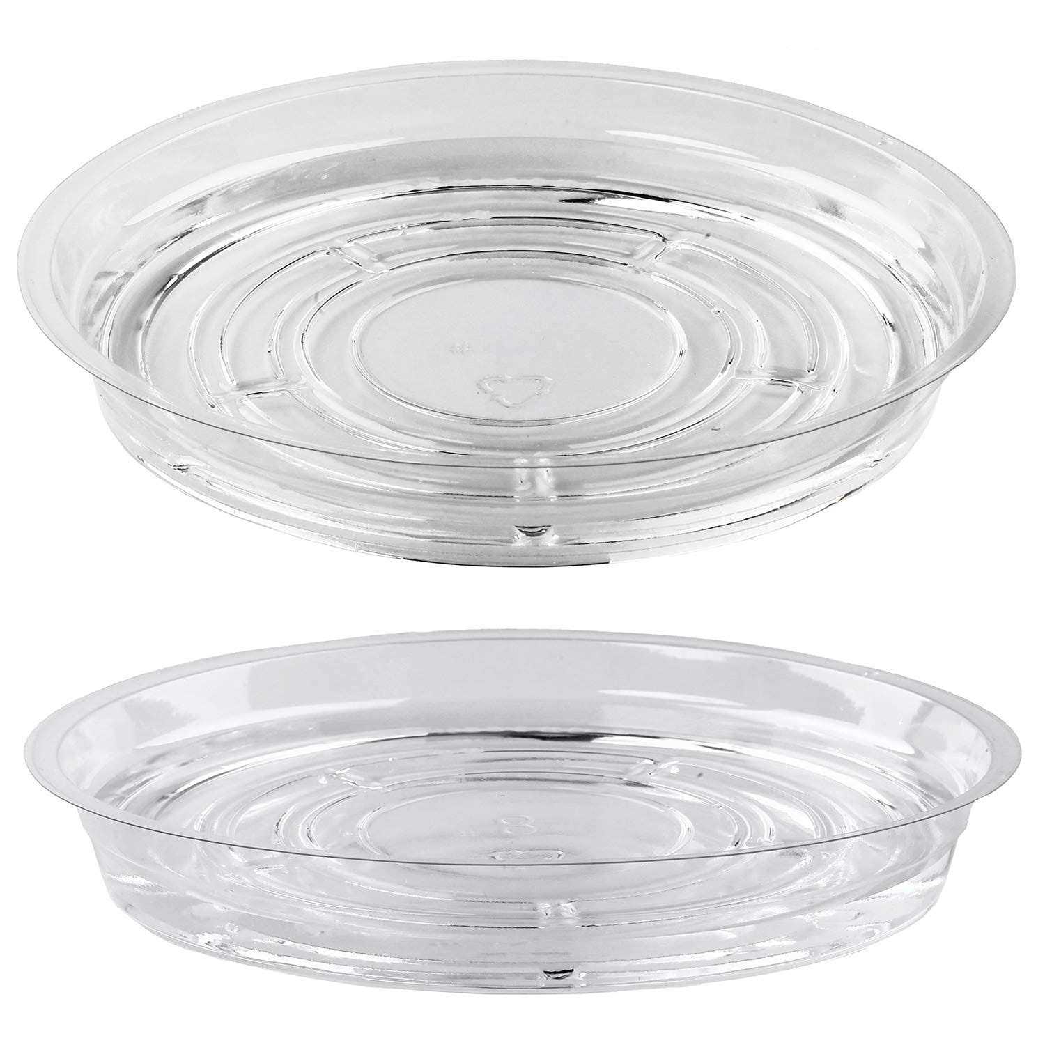 UltraOutlet 20 Pack Clear Plastic Plant Saucer Drip Trays Plant Plate Dish for Indoor Flower Pots and Planters - Image 4