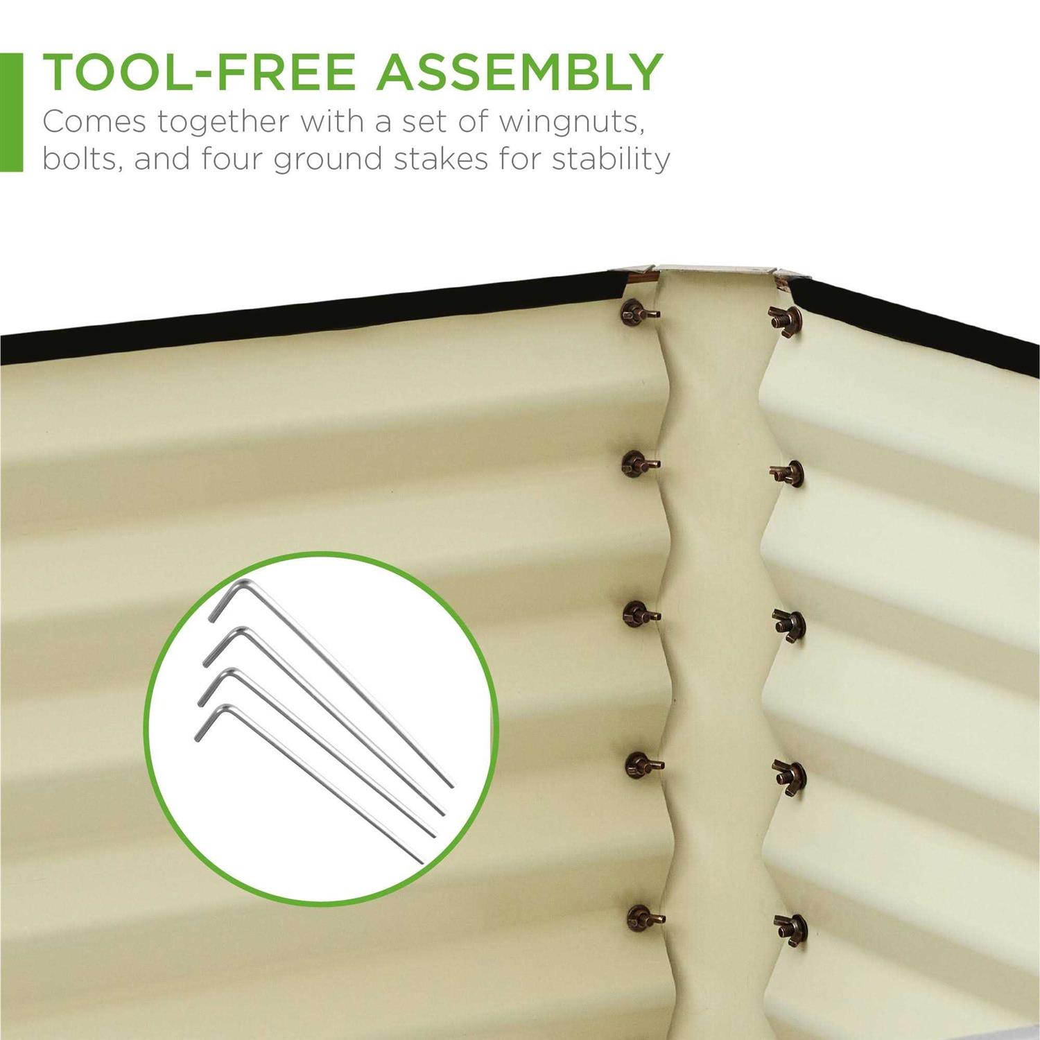 Best Choice Products 8x4x2ft Outdoor Metal Raised Garden Bed - Image 4